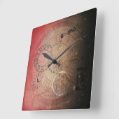タイムアートの相対性 スクエア壁時計 (傾斜)