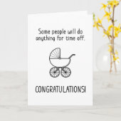 タイムオフ新生児カード カード (黄色い花)