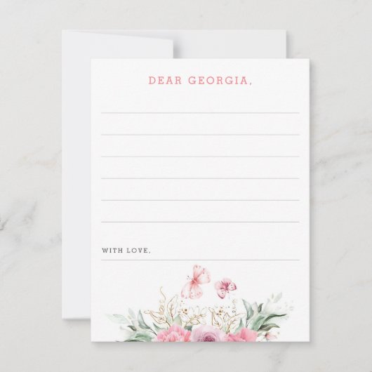 タイムカプセルの誕生日パーティーメモまたはメッセージ ノートカード (正面)