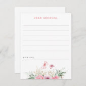 タイムカプセルの誕生日パーティーメモまたはメッセージ ノートカード (正面/裏面)