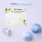 タイムカプセルアドバイスひまわり花ブライダルシャワーカード チラシ (シングル)