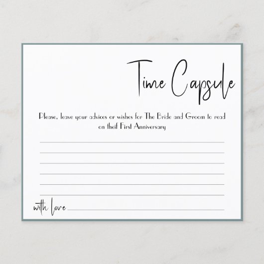 タイムカプセルアドバイスカップルブライダルシャワーカードフライ チラシ (正面)