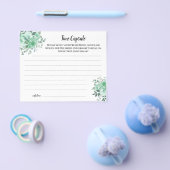 タイムカプセルアドバイスグリーンバラブライダルシャワーカード チラシ (シングル)