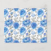 タイムカプセルアドバイスブルーフラワーズブライダルシャワーカード チラシ (裏面)