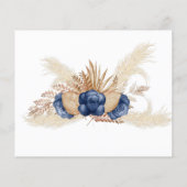 タイムカプセルアドバイスブルーフラワーズブライダルシャワーカード チラシ (裏面)