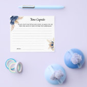 タイムカプセルアドバイスブルーフラワーズブライダルシャワーカード チラシ (シングル)