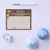 タイムカプセルアドバイスベビーオウムカウボーイシャワーカード チラシ (シングル)