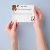 タイムカプセルアドバイスボホーオータムブライダルシャワーカード チラシ (手)