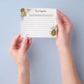 タイムカプセルアドバイスボホーオータムブライダルシャワーカード チラシ (手)