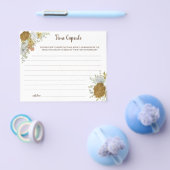 タイムカプセルアドバイスボホーオータムブライダルシャワーカード チラシ (シングル)