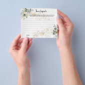 タイムカプセルアドバイスHerbLブライダルシャワーカード チラシ (手)