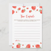 タイムカプセルゲーム,ベリー甘い赤ちゃんシャワーゲーム 招待状 (正面)