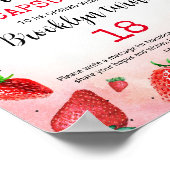 タイムカプセルサイン、ストロベリーバースデーパーティー ポスター (角)