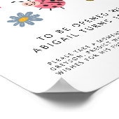 タイムカプセルサインLadybug誕生日パーティー ポスター (角)