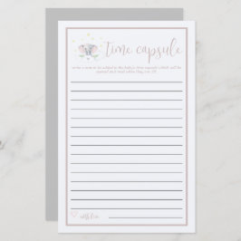 タイムカプセルゾウ赤ちゃんシャワーゲーム