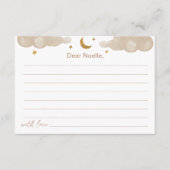 タイムカプセルトゥインクルリトルスターベビーシャワーカード エンクロージャーカード (正面)