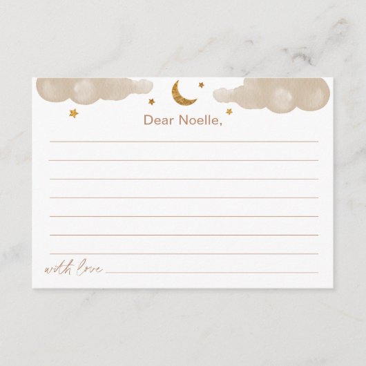 タイムカプセルトゥインクルリトルスターベビーシャワーカード エンクロージャーカード (正面)