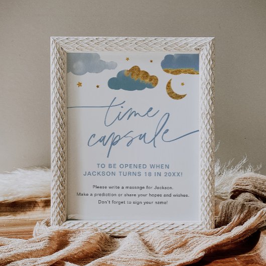 タイムカプセルトゥインクルリトルスターベビーシャワーボーイ ポスター