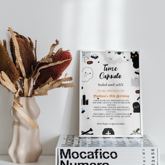 タイムカプセルハロウィーン幽霊ベビシャワーゲームP ポスター