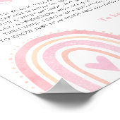 タイムカプセルパステルレインボーサンガール1st誕生日 ポスター (角)