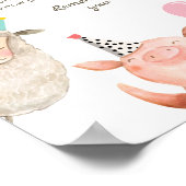 タイムカプセルファーム誕生日ガールバーンゲストブック ポスター (角)