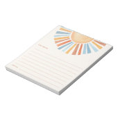 タイムカプセルボーホサンシャインサンイエローブルー ノートパッド (回転)