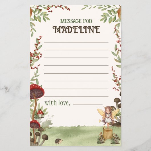 タイムカプセルメッセージフェアリー最初のフォレスト誕生日 チラシ (正面)