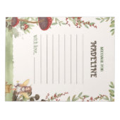 タイムカプセルメッセージフェアリー最初のフォレスト誕生日 ノートパッド (正面)