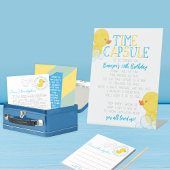 タイムカプセルラバーダック1st誕生日パーティー 台座サイン