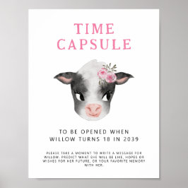 タイムカプセル記号 |カワイガール誕生日パーティー ポスター