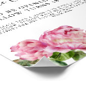 タイムカプセル記号 |ピンクフローラ誕生日パーティー ポスター (角)