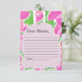 タイムカプセル詩ピンクスイカ応答カード 招待状 (スタンド正面)