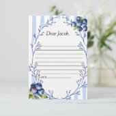 タイムカプセル詩ブルーベリーの応答カード 招待状 (スタンド正面)