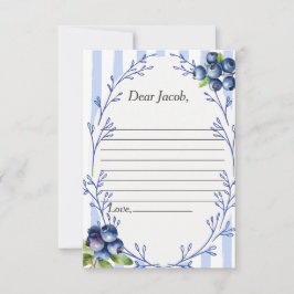 タイムカプセル詩ブルーベリーの応答カード 招待状