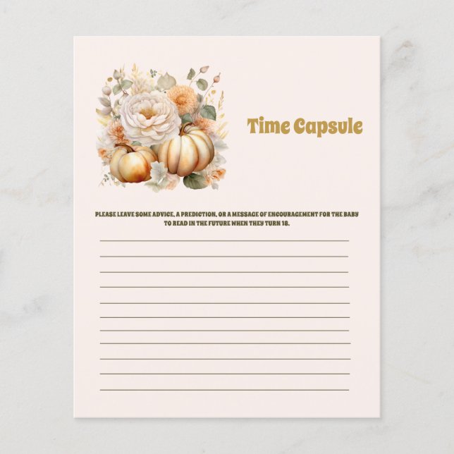 タイムカプセル赤ちゃんシャワーゲーム (正面)