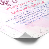 タイムカプセル銀スノーフレークグリッターマゼンタ ポスター (角)