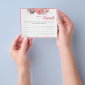 タイムカプセル アドバイス カップル ブライダル シャワー カード (手)