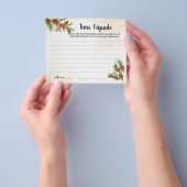 タイムカプセル アドバイス クリスマス ブライダル シャワー カード (手)