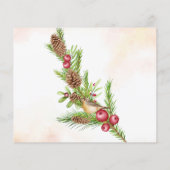 タイムカプセル アドバイス クリスマス ブライダル シャワー カード (裏面)