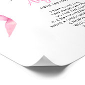 タイムカプセル ピンクリボン ガールズ 1歳誕生日 ポスター (角)