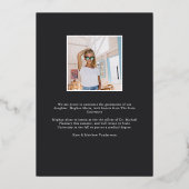 タイムカプセル |ホイルモダンの卒業発表 箔招待状 (裏面)