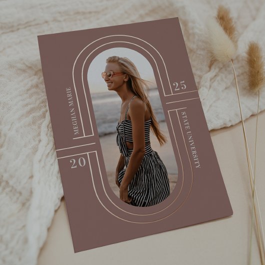 タイムカプセル |ホイルモダンの卒業発表 箔招待状