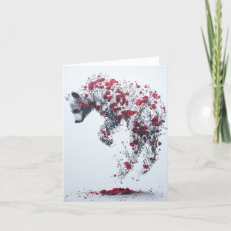 タイムカードの花びら サンキューカード