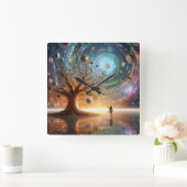 タイムキーパーズグローブ スクエア壁時計 (ホーム)