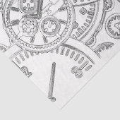 タイムクロック白黒デコページティッシュペーパー 薄葉紙 (詳細)