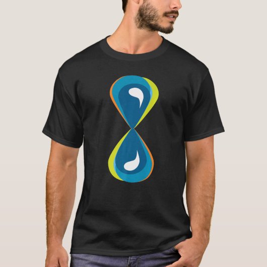 タイムサンド砂時計ガラス時間ガラス水 Tシャツ (正面)