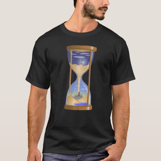タイムサンド砂時計ガラス時間ガラス10 Tシャツ (正面)
