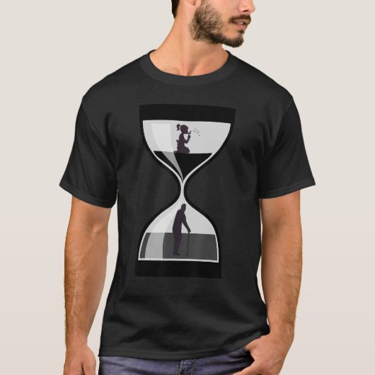タイムサンド砂時計ガラス時間ガラス4 Tシャツ (正面)