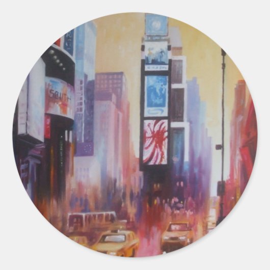 タイムスクエアステッカー ラウンドシール (正面)