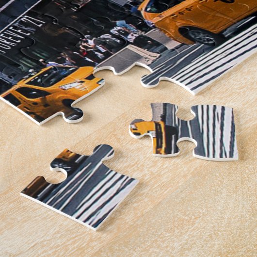 タイムスクエアニューヨーク。クリスマスグリーティング ジグソーパズル (側面)